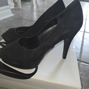 Nine West Black Suede Heels